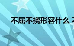 不屈不挠形容什么 不屈不挠的成语解释