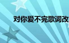 对你爱不完歌词改编 对你爱不完歌词