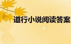 道行小说阅读答案 《道行》阅读答案