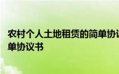 农村个人土地租赁的简单协议书模板 农村个人土地租赁的简单协议书