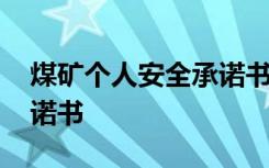 煤矿个人安全承诺书简短版 煤矿个人安全承诺书