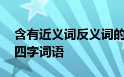 含有近义词反义词的成语 含有反义词的词语四字词语