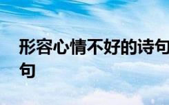 形容心情不好的诗句五味 形容心情不好的诗句