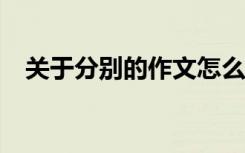 关于分别的作文怎么写 分别的作文600字