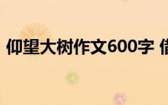 仰望大树作文600字 借物喻人 仰望大树作文