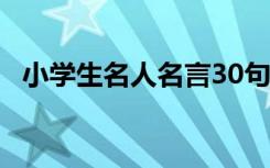 小学生名人名言30句 小学生中外名人名言