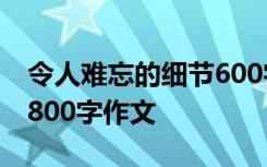 令人难忘的细节600字作文 令人难忘的细节-800字作文