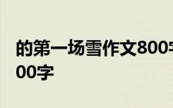 的第一场雪作文800字初一 的第一场雪作文800字