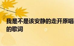 我是不是该安静的走开原唱歌词 《我是不是该安静的走开》的歌词