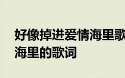 好像掉进爱情海里歌词张艺凡 好像掉进爱情海里的歌词