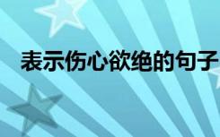 表示伤心欲绝的句子 表示伤心欲绝的说说