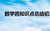 数学圆知识点总结初三 数学圆知识点总结