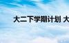 大二下学期计划 大学新学期学习计划