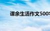 课余生活作文500字 以课余生活作文