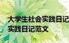 大学生社会实践日记500字20篇 大学生社会实践日记范文