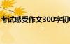 考试感受作文300字初中 考试感受作文300字