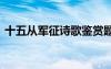 十五从军征诗歌鉴赏题 十五从军征鉴赏分析