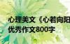 心理美文《心若向阳》的心灵感悟 心若向阳优秀作文800字