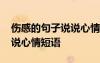 伤感的句子说说心情短语大全 伤感的句子说说心情短语