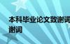 本科毕业论文致谢词500字 本科毕业论文致谢词