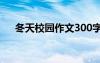 冬天校园作文300字左右 冬天校园作文