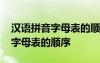 汉语拼音字母表的顺序是什么样的 汉语拼音字母表的顺序