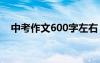 中考作文600字左右 中考满分作文700字