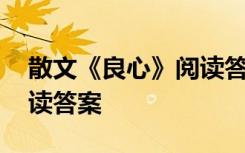 散文《良心》阅读答案图片 散文《良心》阅读答案