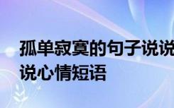 孤单寂寞的句子说说心情短语 寂寞的句子说说心情短语