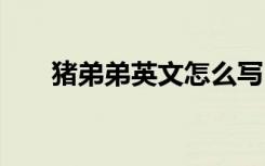 猪弟弟英文怎么写 你是猪英文怎么写