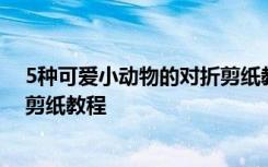 5种可爱小动物的对折剪纸教程图片 5种可爱小动物的对折剪纸教程