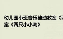 幼儿园小班音乐律动教案《两只小小鸭》 幼儿园小班音乐教案《两只小小鸭》