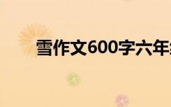 雪作文600字六年级 看雪作文600字