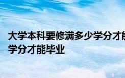 大学本科要修满多少学分才能毕业考研 大学本科要修满多少学分才能毕业