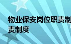 物业保安岗位职责制度培训 物业保安岗位职责制度