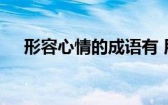 形容心情的成语有 用来形容心情的成语