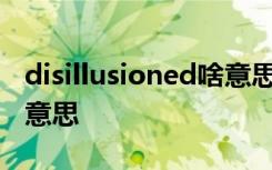 disillusioned啥意思 disintegration是什么意思