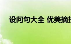 设问句大全 优美摘抄六年级 设问句大全