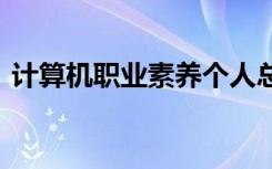 计算机职业素养个人总结 职业素养个人总结