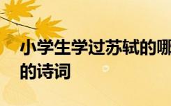 小学生学过苏轼的哪些古诗 小学生学过苏轼的诗词