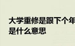 大学重修是跟下个年级一起上课吗 大学重修是什么意思