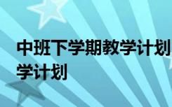 中班下学期教学计划2021 中班下学期学期教学计划