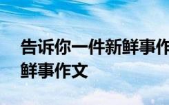 告诉你一件新鲜事作文450字 告诉你一件新鲜事作文