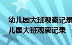 幼儿园大班观察记录与分析措施学会谦让 幼儿园大班观察记录