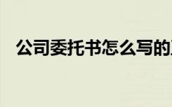 公司委托书怎么写的正确方法 公司委托书