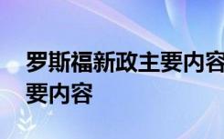 罗斯福新政主要内容及其影响 罗斯福新政主要内容