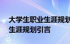 大学生职业生涯规划前言300字 大学生职业生涯规划引言