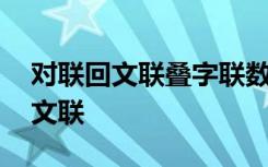 对联回文联叠字联数字联同字异音联 对联回文联