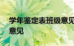 学年鉴定表班级意见100字 学年鉴定表班级意见