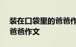 装在口袋里的爸爸作文250字 装在口袋里的爸爸作文